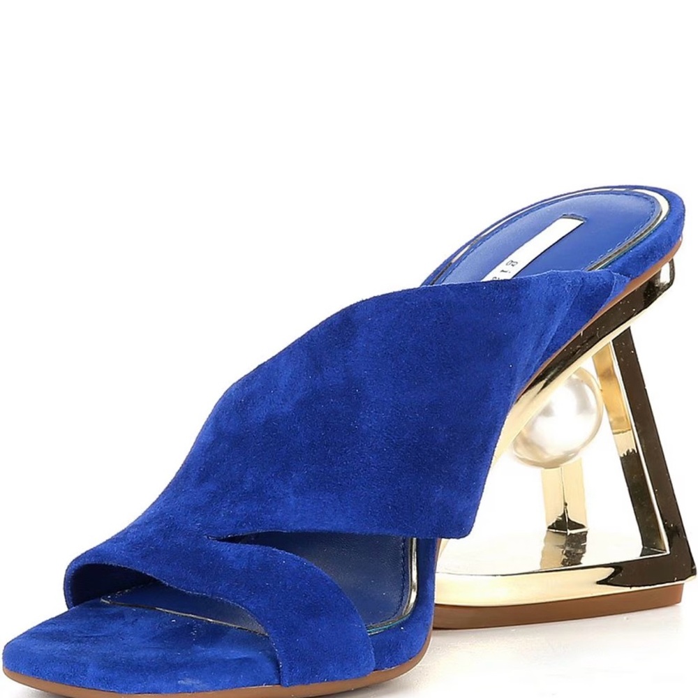 Brand New- Electric Blue Wedge Sandal